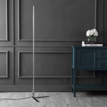 Potts 60.5" Modern Contemporary Aluminum/Iron Integrated LED Post Floor Lamp - JONATHAN Y